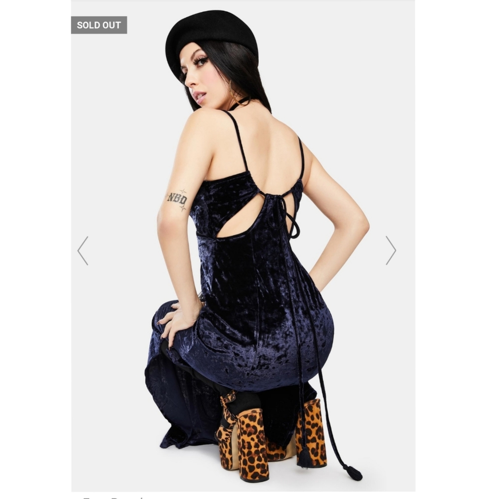 Free People Low Key Crushin' Velvet Maxi Slip